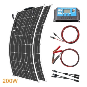 Best 12V Flexible Solar Panel 200W  Bendable Waterproof Monocrystalline -Free Shipping- Techvett