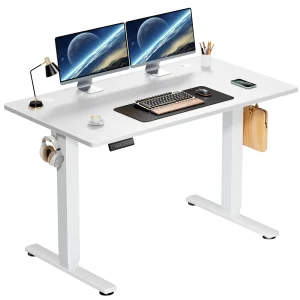 Electric Standing Desk Height Adjustable 40x24 Inch - White