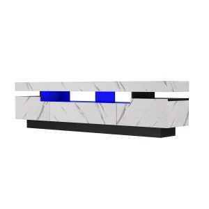 71In LED TV Stand for 75/80 Inch TV, Modern Gaming TV Cabinet