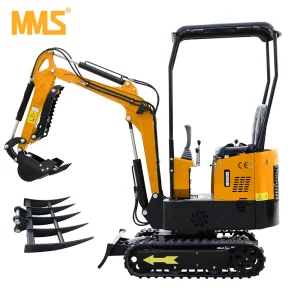 1 Ton Mini Excavator MS10H with 380mm Bucket+Rake 13.5HP Gasoline