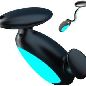 Penguin-Shaped LED Bathroom Sink Faucet with Pull Out Sprayer,Modern Single Hole Faucet with Color-Changing Light, Waterfall Fountain 360° Swivel – 4 Spray Modes (Black) -