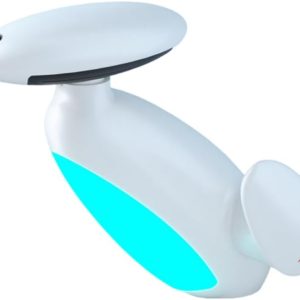 Modern LED Bathroom Faucet, 360° Rotating Pull-Out Sprayer, 4 Water Flow Modes (White) -