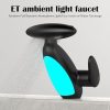 41Ip0n3jVL._AC_-1.jpg Penguin-Shaped LED Bathroom Sink Faucet with Pull Out Sprayer,Modern Single Hole Faucet with Color-Changing Light, Waterfall Fountain 360° Swivel – 4 Spray Modes (Black) –