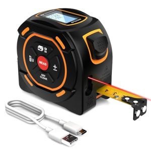 Digital Laser Tape Measure with Type-C Charging, 131-ft