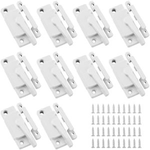 JEEJINYAN 10 Pack Cam Action White Window Sash Locks, Security Window Latches Replacement Sash Lock, Replacement Sash Lock for Horizontal Sliding Windows and Vinyl Single or Double Windows - - Color Name : White - Number of Items : 1