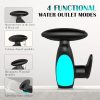 41M2EgntXGL._AC_.jpg Penguin-Shaped LED Bathroom Sink Faucet with Pull Out Sprayer,Modern Single Hole Faucet with Color-Changing Light, Waterfall Fountain 360° Swivel – 4 Spray Modes (Black) –