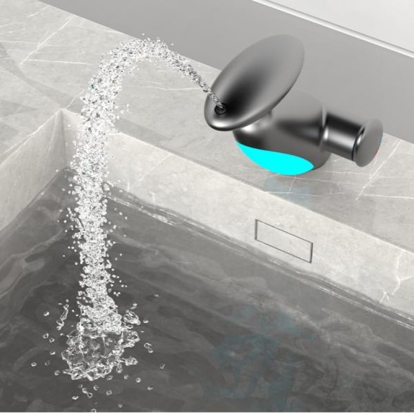 51QFHIMVmxL._AC_.jpg Modern LED Bathroom Faucet, 360° Rotating Pull-Out Sprayer, 4 Water Flow Modes (White) –