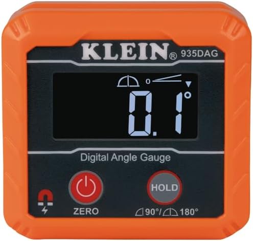 Klein Tools 935DAG Digital Angle Gauge & Electronic Level, 0–90° and 0–180° Measurement Ranges-Techvett-Free Shipping