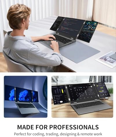 KOOFORWAY Triple Screen Laptop 16” + Dual 10.5”, Core i7-12700H, 32GB RAM, 2TB SSD, Windows 11 Pro-Free Shipping to Jamaica/No Import Charges!!!