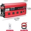 Cantonape 3000W Power Inverter 12V to 110V/120V DC to AC with LCD Display, Remote Control, 4 AC Outlets & 4 USB Ports for Car, RV, Boat & Solar Systems-Free Shipping to Jamaica/No Import Charges!!!