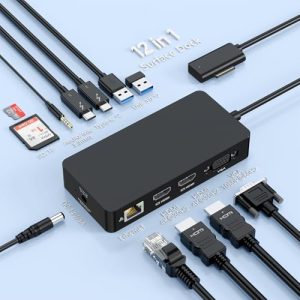 51qWKKLETXL._AC_.jpg 12-in-1 Surface Docking Station with Triple Display, Dual 4K HDMI + VGA, 96W Power Supply for Surface Pro, Laptop & Book-Free Shipping to Jamaica/No Import Charges!!!