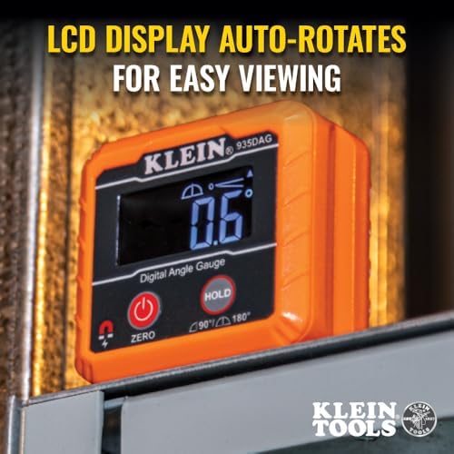Klein Tools 935DAG Digital Angle Gauge & Electronic Level, 0–90° and 0–180° Measurement Ranges-Techvett-Free Shipping