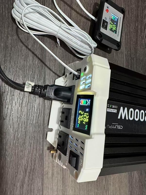 3000W Pure Sine Wave Inverter 12V DC to 110V/120V AC with USB, Type-C, Remote Control & LCD for RV, Solar & Emergency Power-Free Shipping to Jamaica/No Import Charges!!!