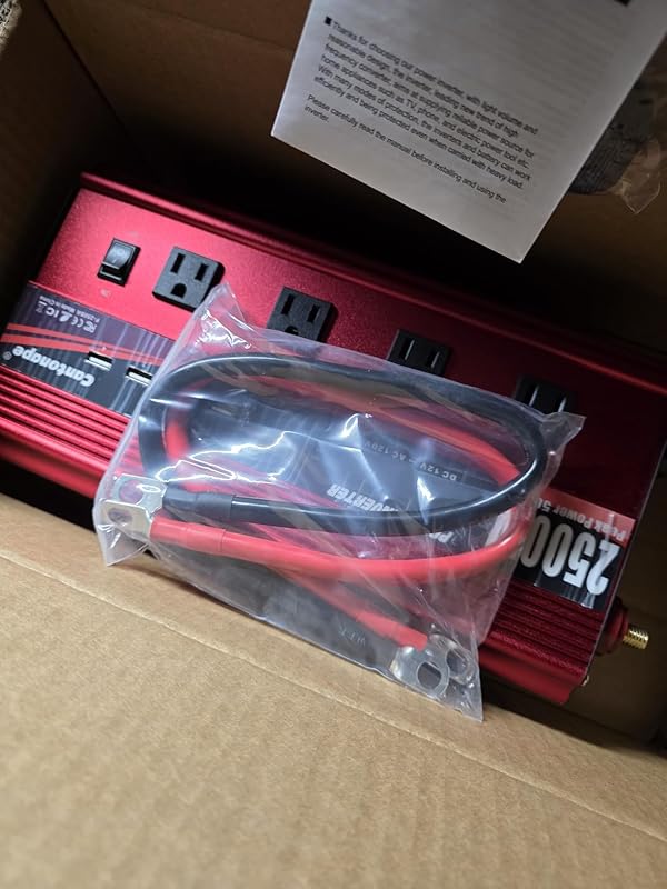 Cantonape 3000W Power Inverter 12V to 110V/120V DC to AC with LCD Display, Remote Control, 4 AC Outlets & 4 USB Ports for Car, RV, Boat & Solar Systems-Free Shipping to Jamaica/No Import Charges!!!