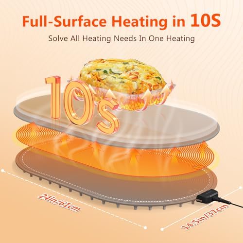 Seenlast Electric Food Warming Mat with Adjustable Temp & Timer, 10-Second Fast Heating Buffet Heating Pad-Techvett-Free Shipping