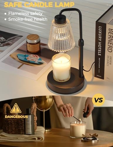 GODONLIF Dimmable Candle Warmer Lamp with Timer, Wax Melt Warmer for Jar Candles with 2 Bulbs-Techvett-Free Shipping