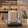 Electric Coffee Mug Warmer with Digital Display, 3-Temp Settings, 2–12H Timer, 304 Stainless Steel Desk Cup Warmer --Techvett-Free Shipping