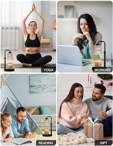 GODONLIF Dimmable Candle Warmer Lamp with Timer, Wax Melt Warmer for Jar Candles with 2 Bulbs-Techvett-Free Shipping