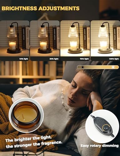 GODONLIF Dimmable Candle Warmer Lamp with Timer, Wax Melt Warmer for Jar Candles with 2 Bulbs-Techvett-Free Shipping